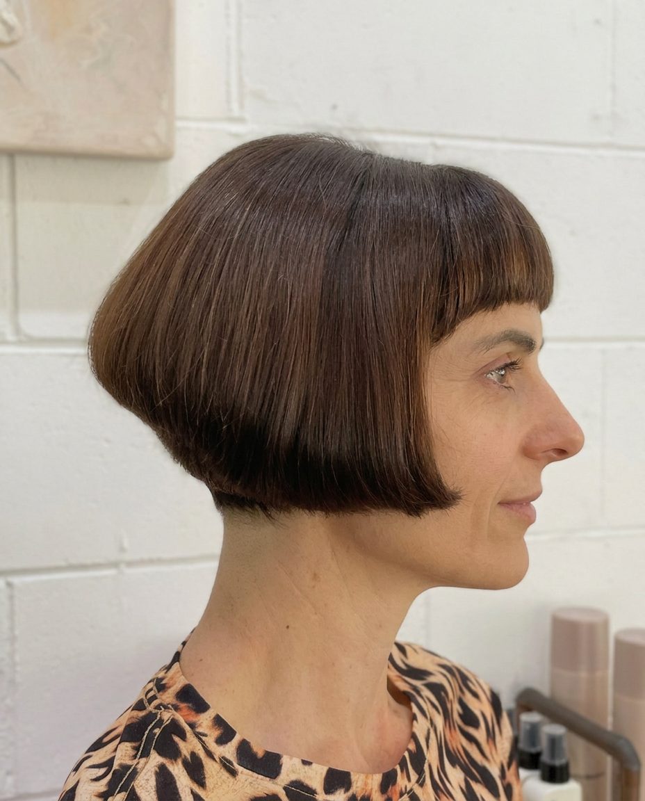 Bob haircut from the side